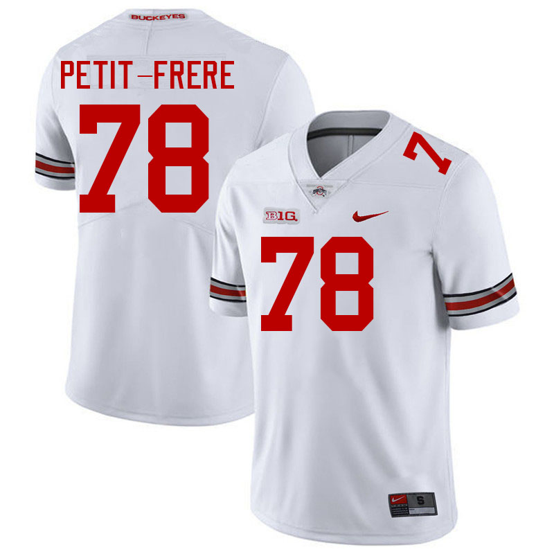 #78 Nicholas Petit-Frere Ohio State Buckeyes Jerseys Football Stitched-White